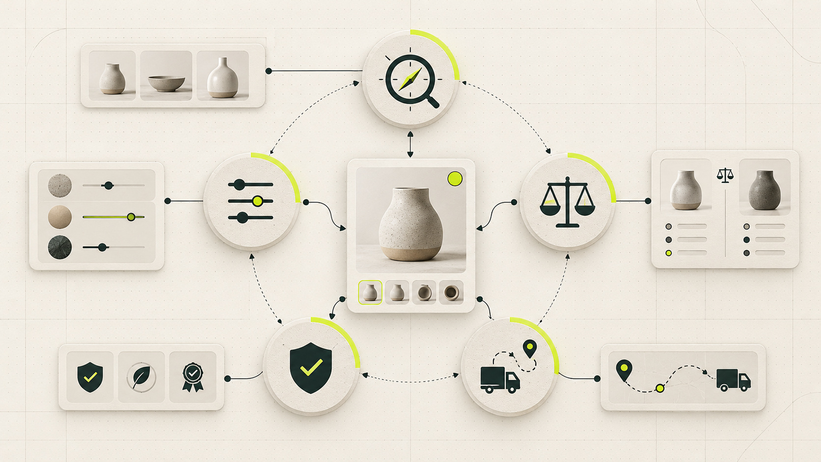 Buyer questions about discovery, constraints, comparisons, trust and fulfilment surrounding an ecommerce product decision.