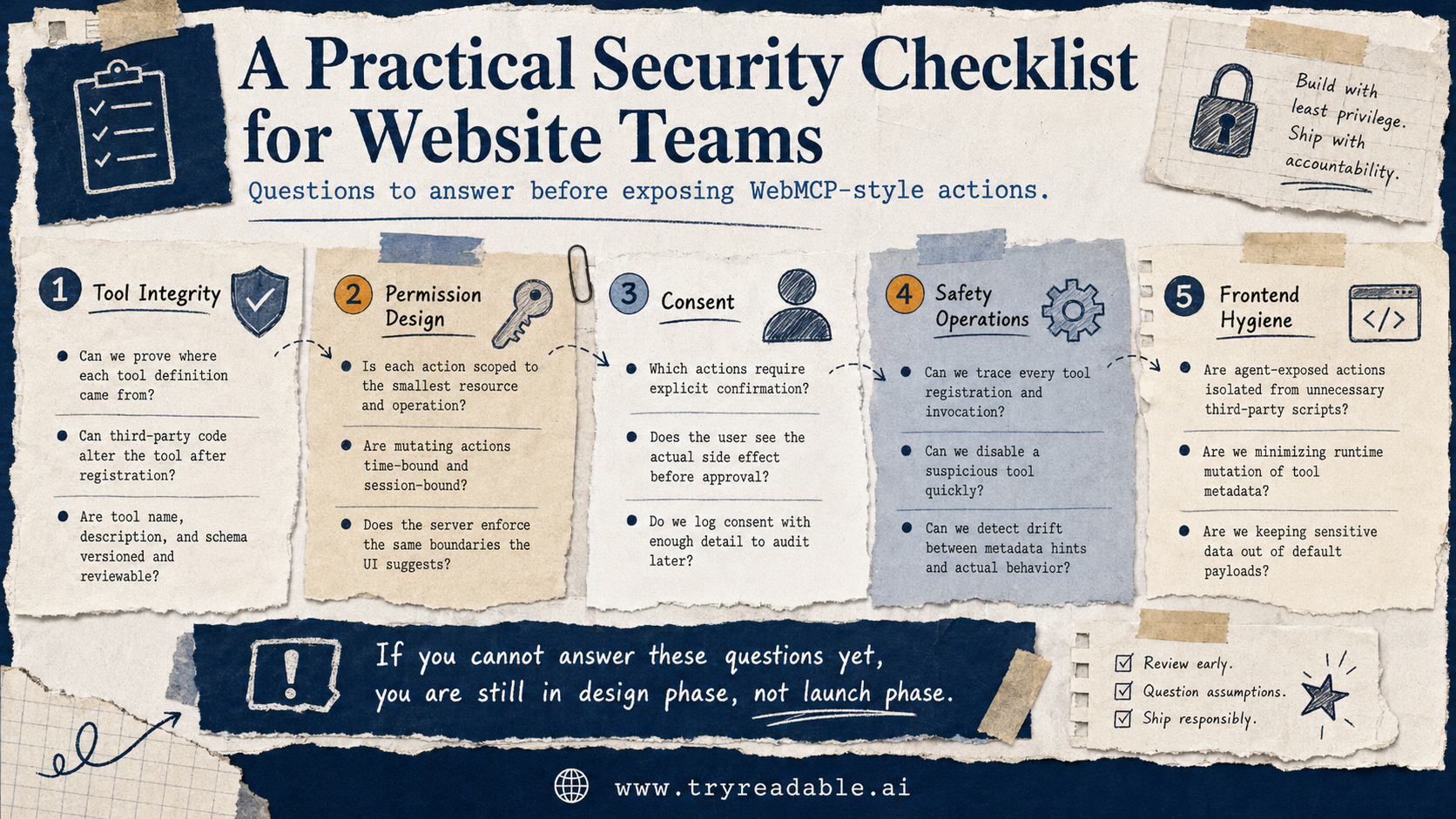 security checklist for webmcp