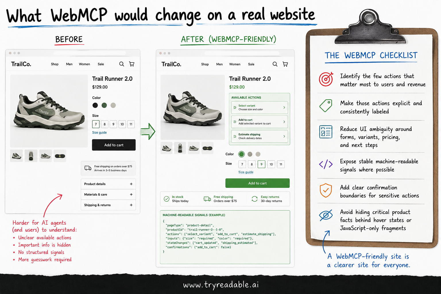 What WebMCP would change on a real website